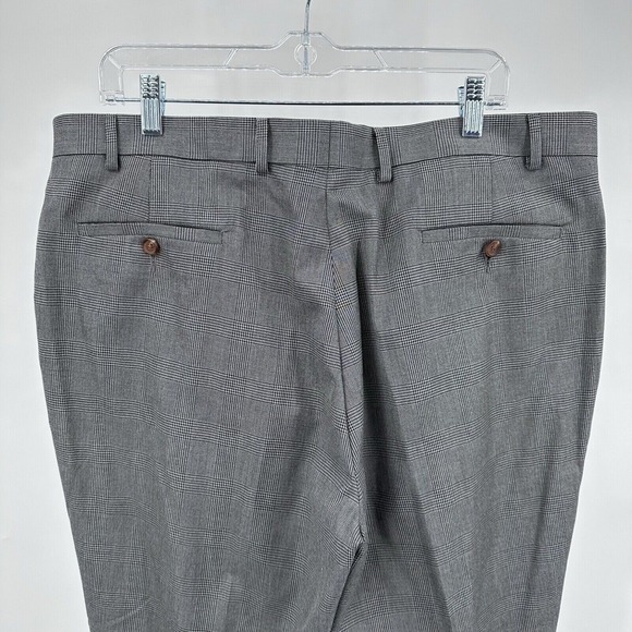 Ralph Lauren Plaid Dress Pants Mens 40x30 Gray Glen Plaid Formal Trousers Preppy - Picture 4 of 8